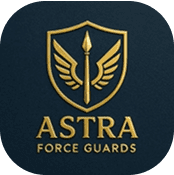 Astra Force Guards logo with wings.